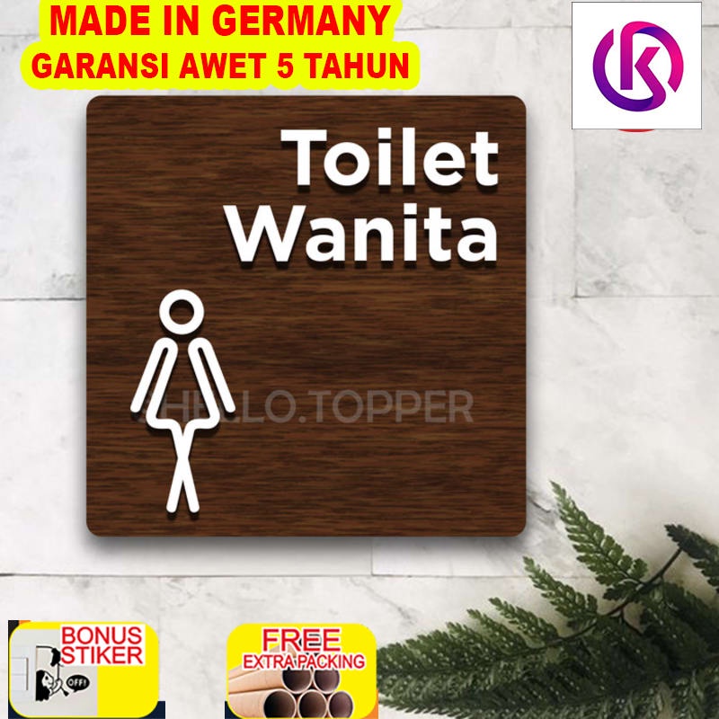 

Murah Toilet Sign Wanita Kayu Kotak | Signage Toilet Wanita | Papan Kayu