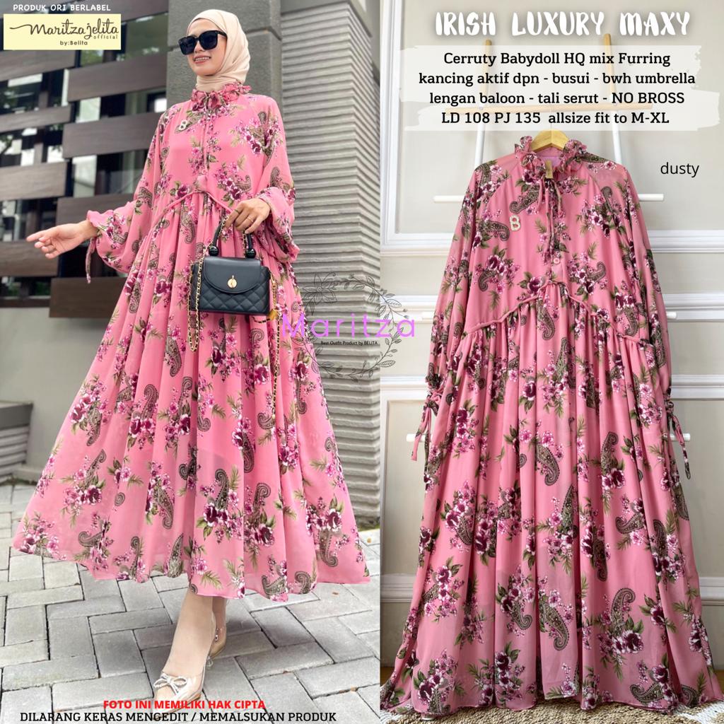 IRISH LUXURY MAXY DRESS GAMIS MOTIF ORI MARITZA