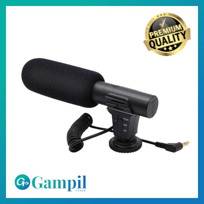 Mic untuk DSLR - Shotgun Microphone - Mic Kamera vlogger portable