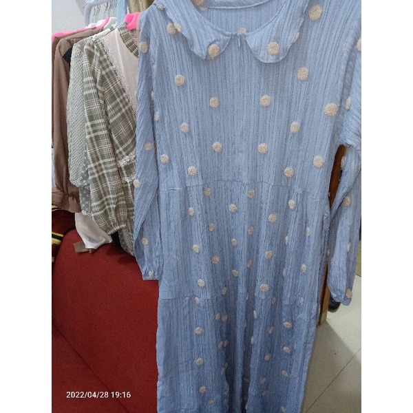 Gamis Pompom serat kayu