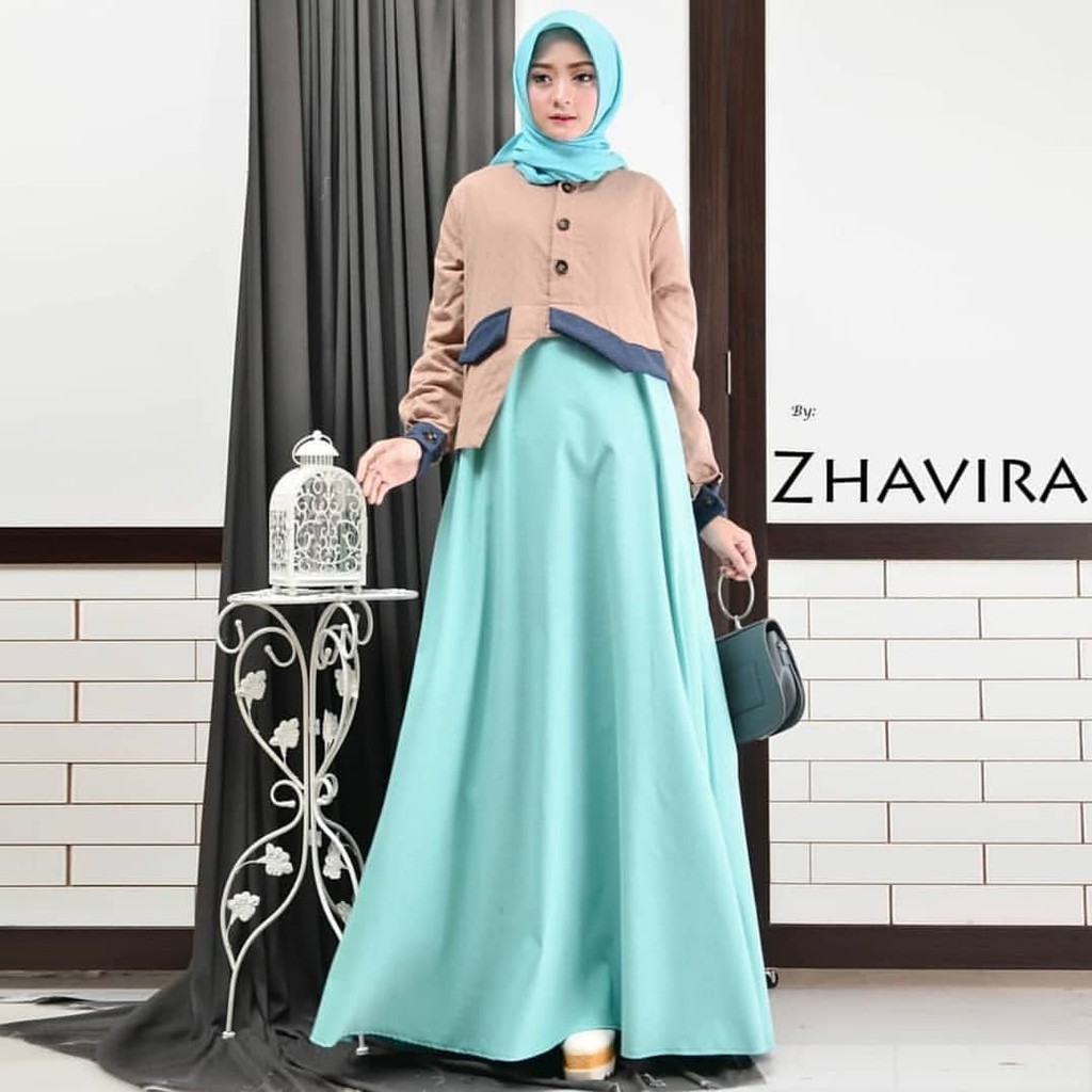 GAMIS SYARI ANNAJAH CAPUCCINO 900GR 110 140 ALLSIZE GAMIS SYARI BUSUI CADAR CREPE HQ POLOS MURAH I.