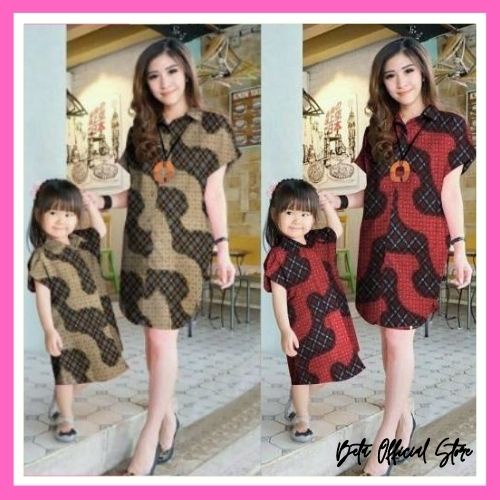 Tunik Baju Couple Ibu Dan Anak Perempuan Muslim Tie Dye Murah Kekinian Terbaru 2021 CP Kapel Kapelan