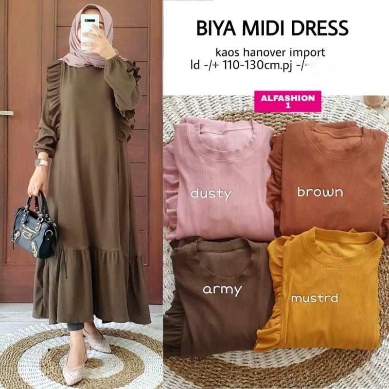 Gamis Jumbo Biya Midi by ALfashion  Fashion Solo EEE