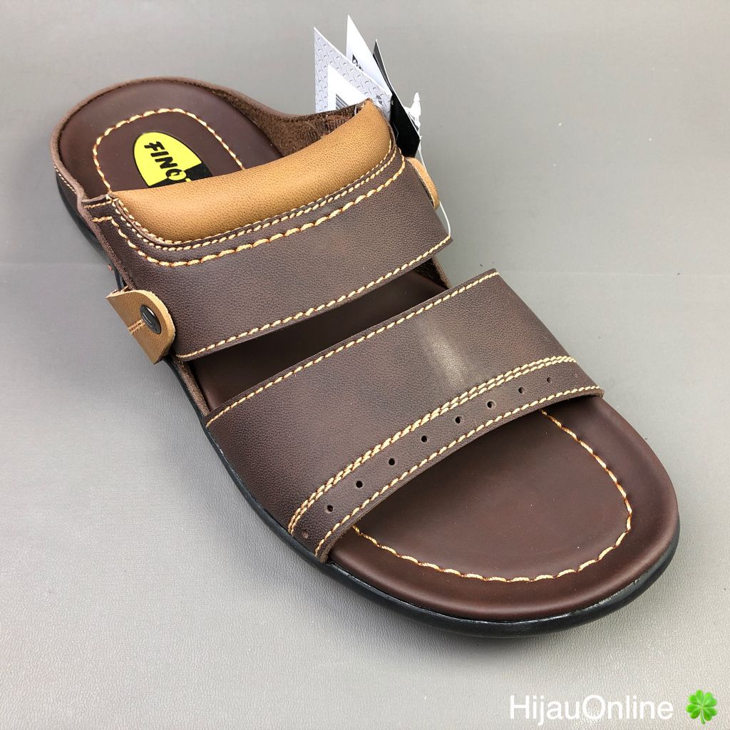 FINOTTI - BPZ 06 10 - Sandal Slop Sopan Kasual Tali 2 Laki-laki Pria-BPZ 10 (BROWN)