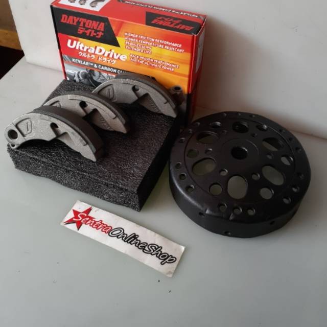 mangkok kopling ganda anti gredek mio m3 soul gt 125 paket kampas ganda daytona
