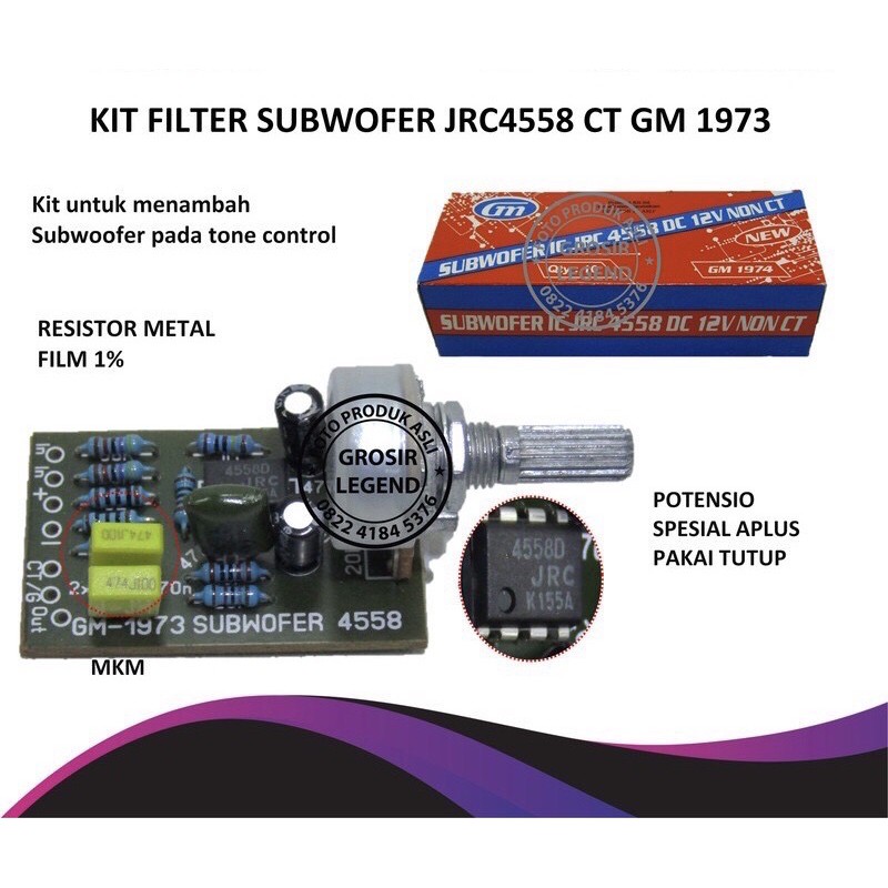 Kit filter subwofer JRC 4558 CT GM 1973