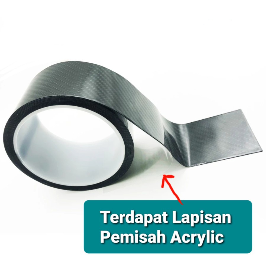 M1 Sticker Sill Plate 5D Carbon Vinyl Gloss Anti Lecet Mobil Pelindung Body Injakan Roll Nano Carbon