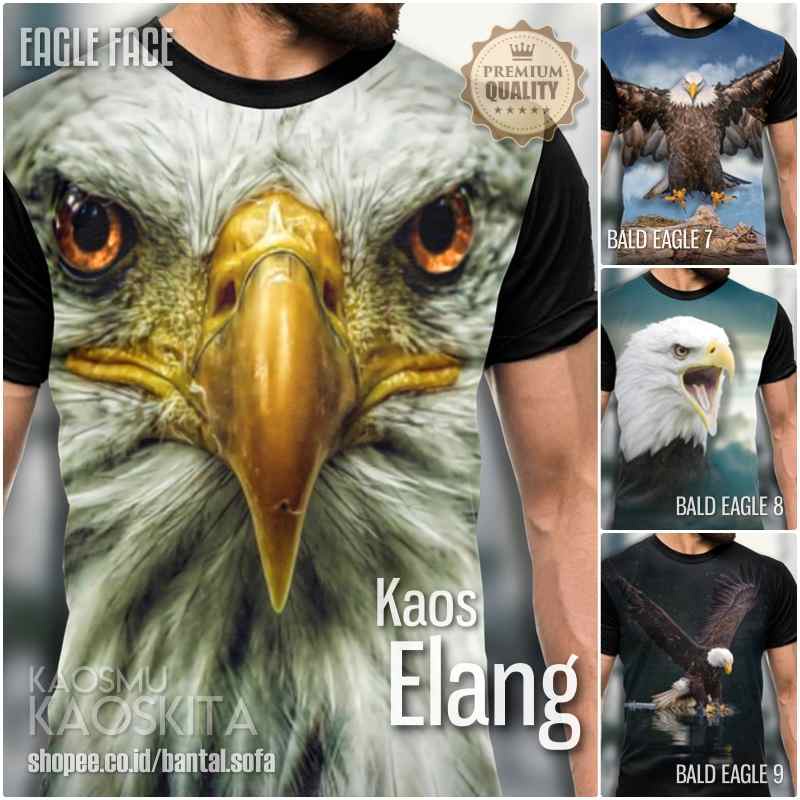 Kaos ELANG Baju Gambar Elang Rajawali Tshirt Distro Dewasa dan Anak Keren Premium