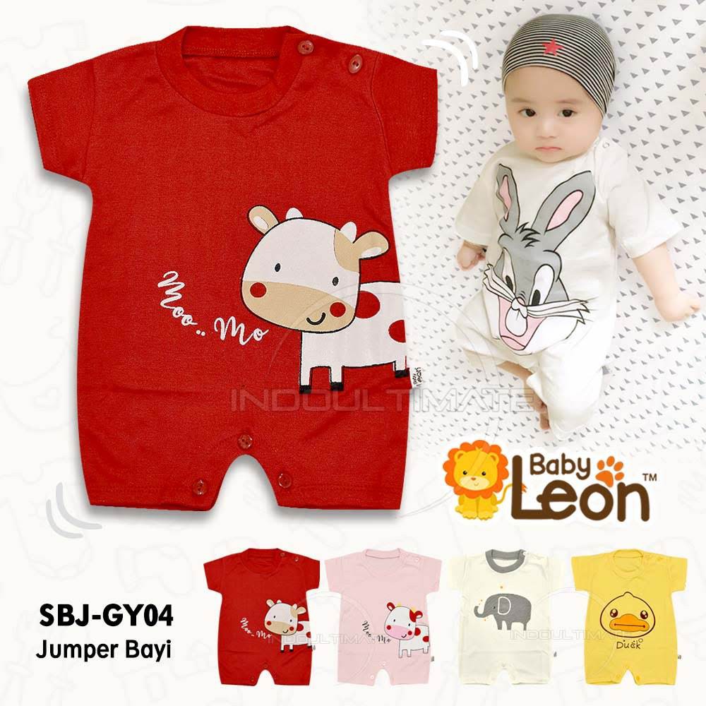 Jumper Bayi Jumsuit Bayi BABY LEON JP-GY04 / JP-GY041 Baju Bayi Anak Baru Lahir Laki Laki Perempuan