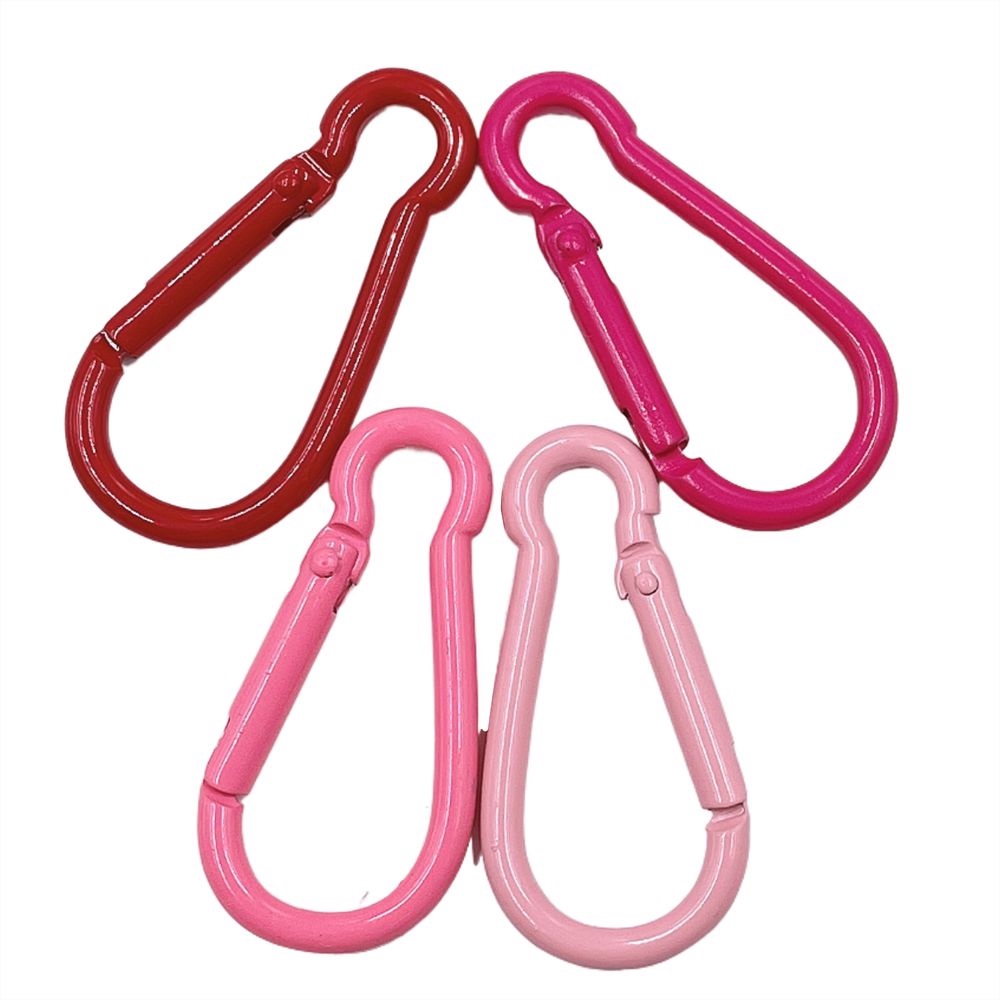 Lanfy Carabiner Hook Warna-Warni 5pcs/Lot Membuat Logam Perhiasan Camping 45x24mm Gantungan Kunci Klip