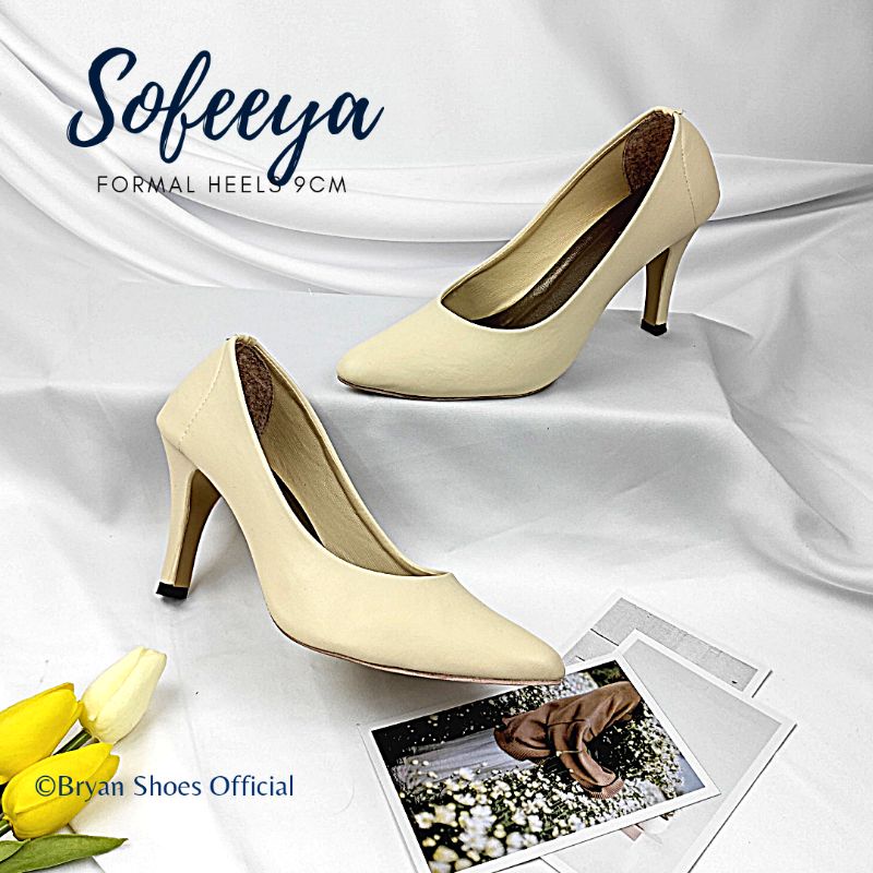 Bryan Sofeeya Dove Pantofel Heels 9cm Formal Kantor Realpic Bigsize Oversize Jumbo 36-40 41 42 43