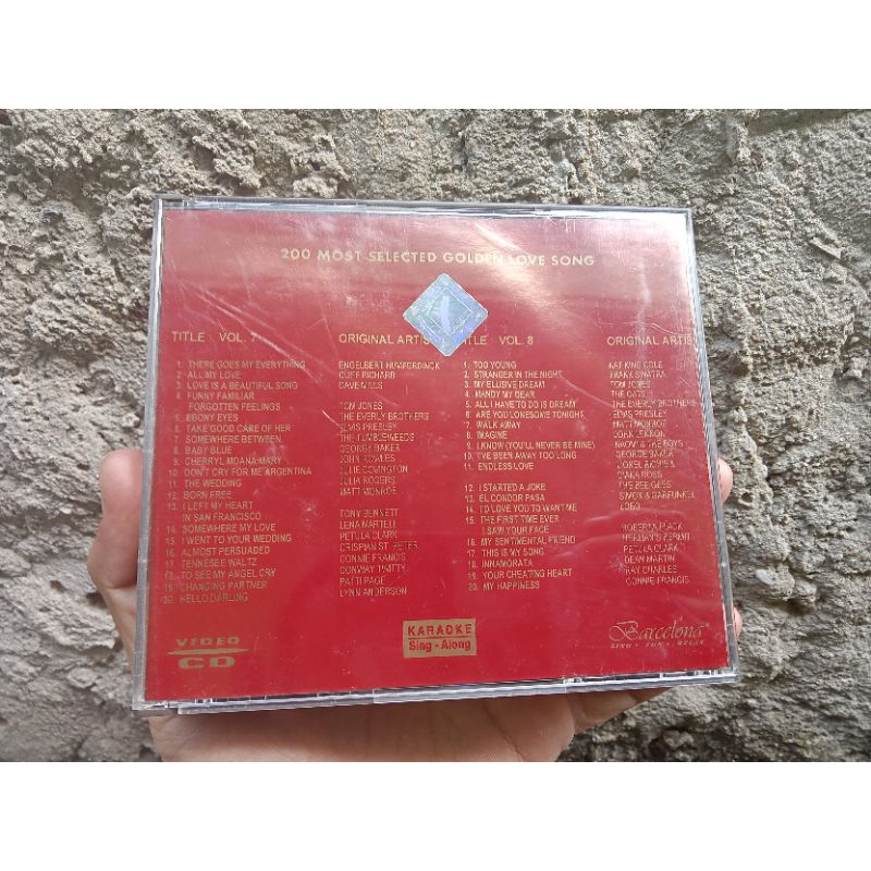 VCD Karaoke Most Selected Golden Love Song Volume 7-10 (4 Disc)