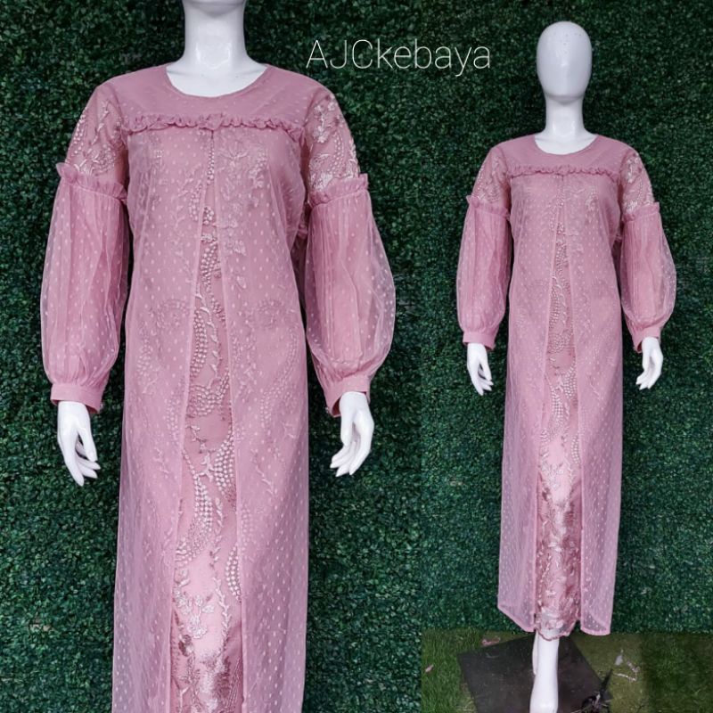 gamis full tille/gamis mewah/gamis modren/gamis terbaru