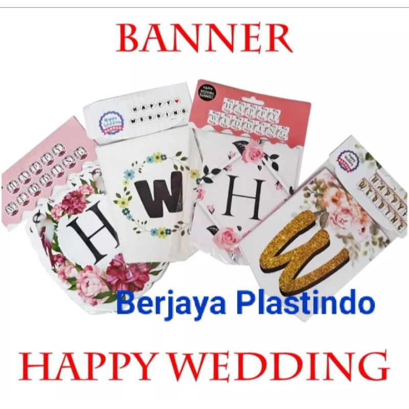 Banner Happy Wedding/ Banner Happy Wedding Day