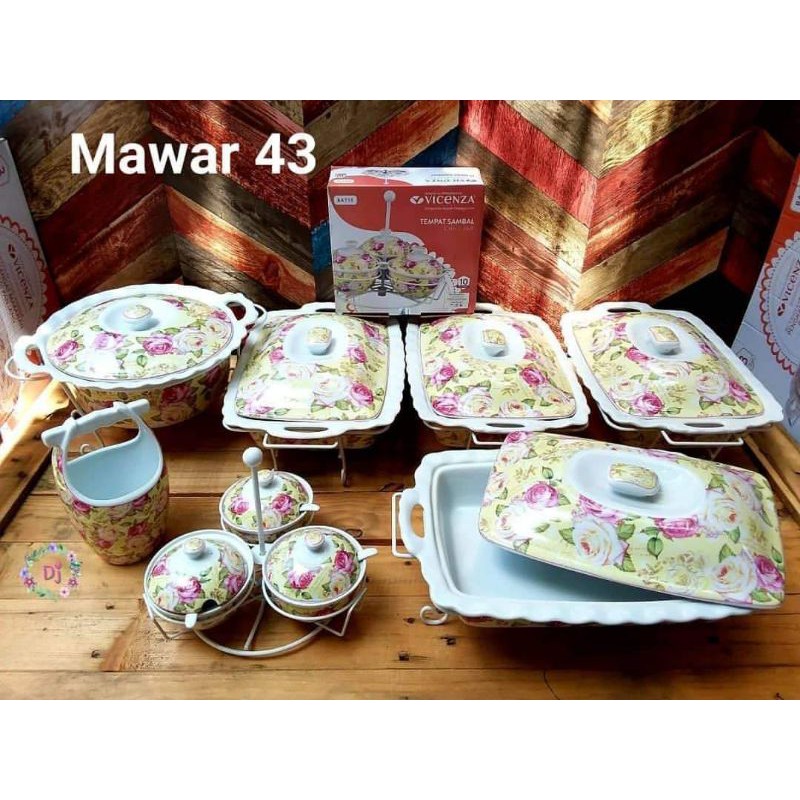 Paket Hemat Prasmanan Vicenza free wadah sambal dan tempat sendok