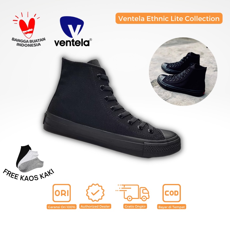 Ventela BTS 70s Ethnic High All Black