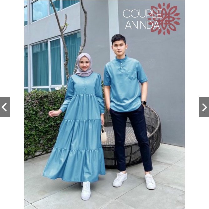 CP COUPLE ANINDA MAXI DRESS POLOS eD / BAJU PASANGAN WANITA PRIA