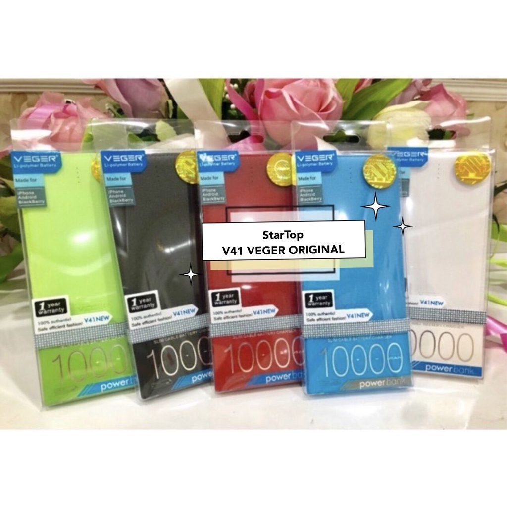 Powerbank VEGER 10000mAh v41 Original  / powerbank veger slim 10000mah