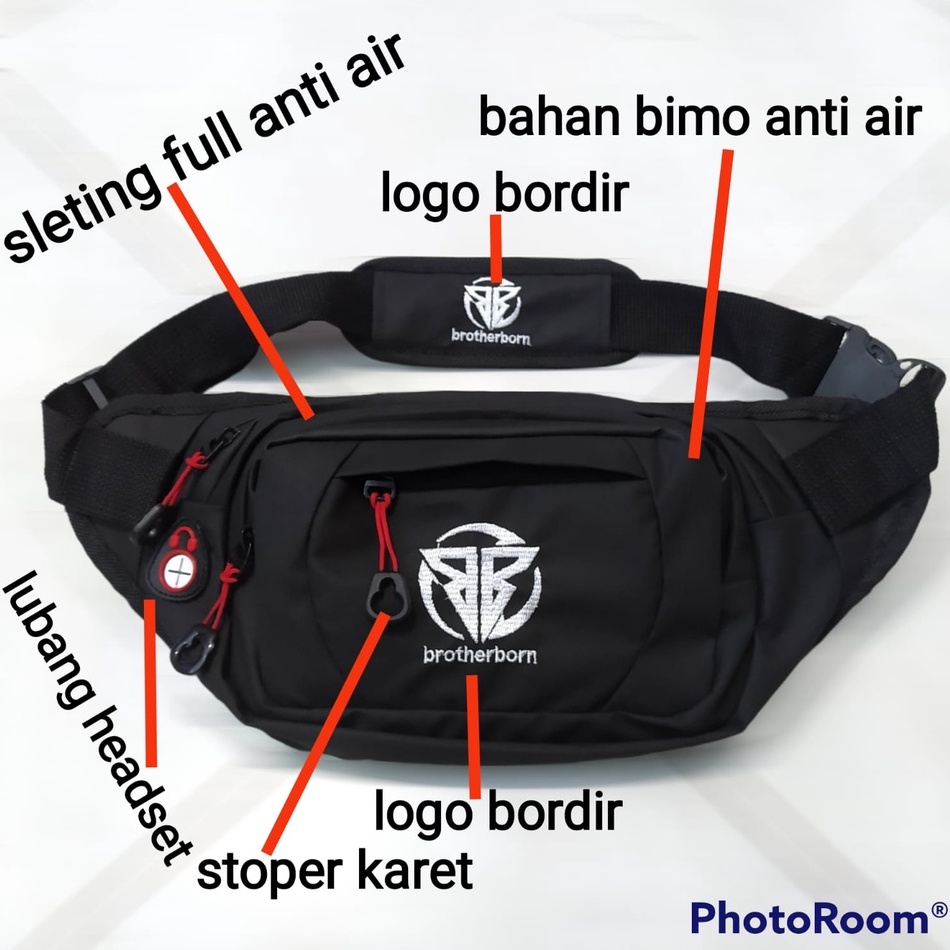 Waistbag pria gaul bahan anti air / Tas Selempang Outdoor waterproof