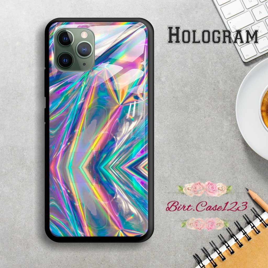 Back case glass HOLOGRAM Oppo A3s A1k A5 A9 2020 A7 F9 A5s A31 A52 a53 A92 A37 A57 A59 A71 BC1426