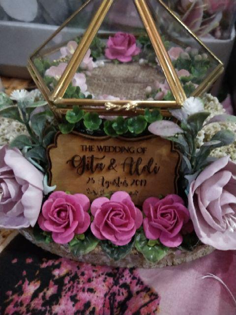 Tempat Cincin /terarrium Ringbox /ringbearer/ Tempat Maskawin/tempat Cincin Rustic /terarrium Rustic