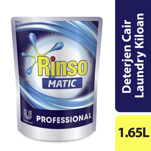 Rinso Matic Professional Deterjen Laundry Kiloan Cair 1.65 L liter.