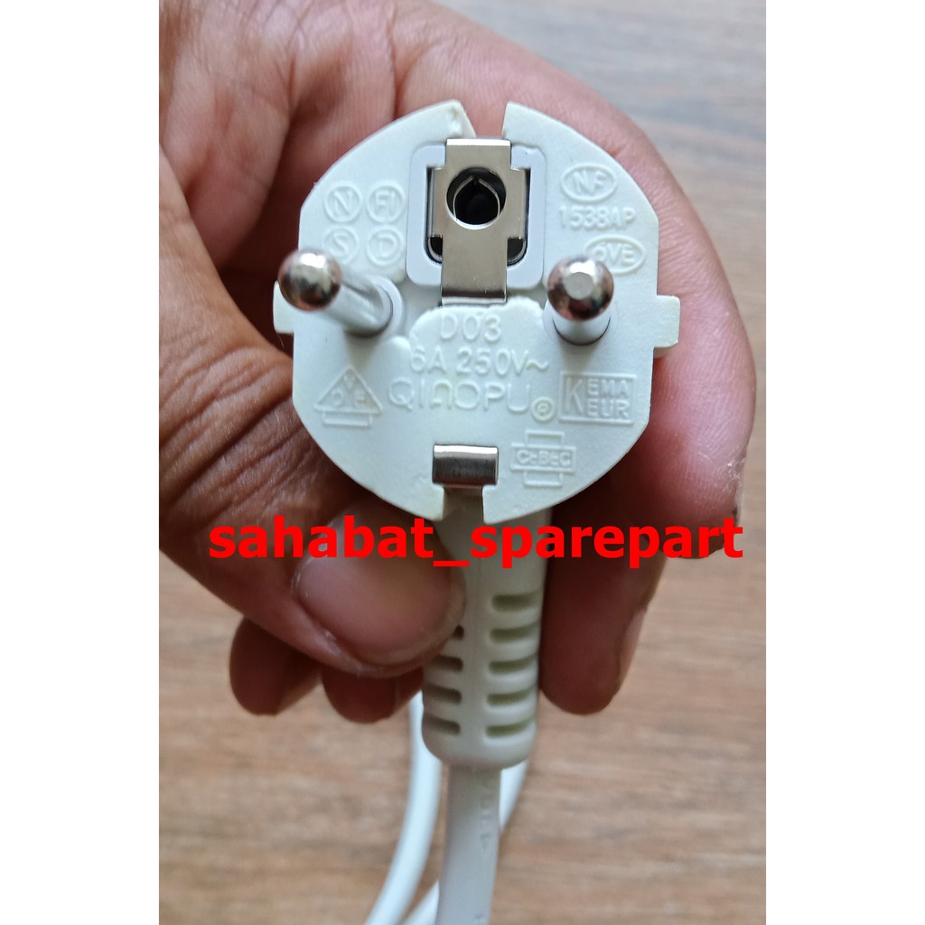 KABEL POWER SUPLY KULKAS COLOKAN MESIN CUCI 3 X 0,75 MM TEMBAGA SERABUT