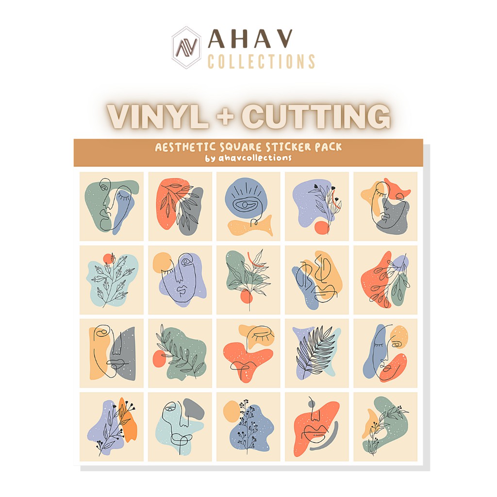 

STICKER AESTHETIC | AESTHETIC SQUARE STICKER | STICKER VINYL KISS CUT | SQUARE STICKER