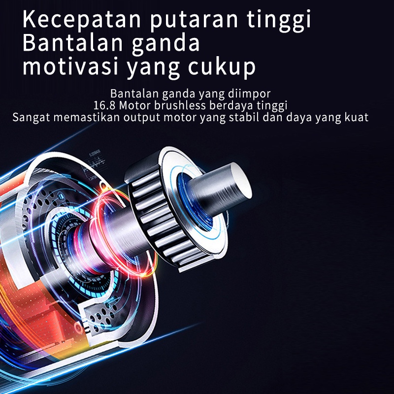 E ONE Massage Gun Alat pijat getar elektrik seluruh badan 4 in 1 - Garansi 1 tahun