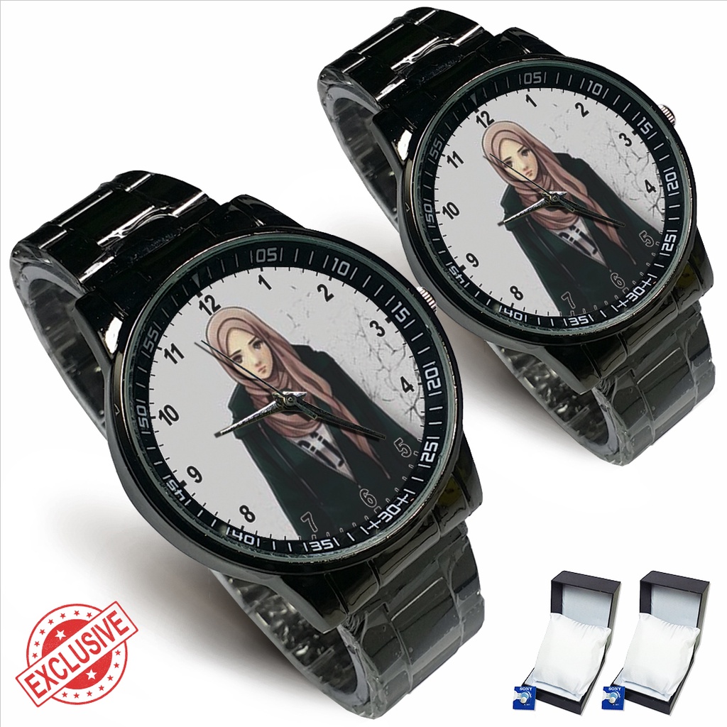 Jam Tangan Rantai Couple HIJAB MOTIF - 3 (Nice)