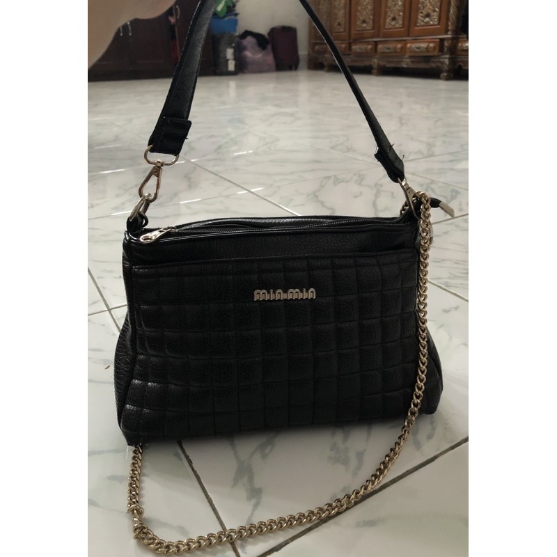 Preloved Sling Kulit Rantai Min-Min