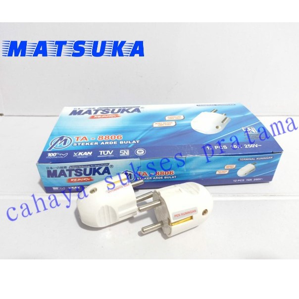 Steker Arde Bulat/Colokan Steker Arde Bulat TA-8806 Matsuka