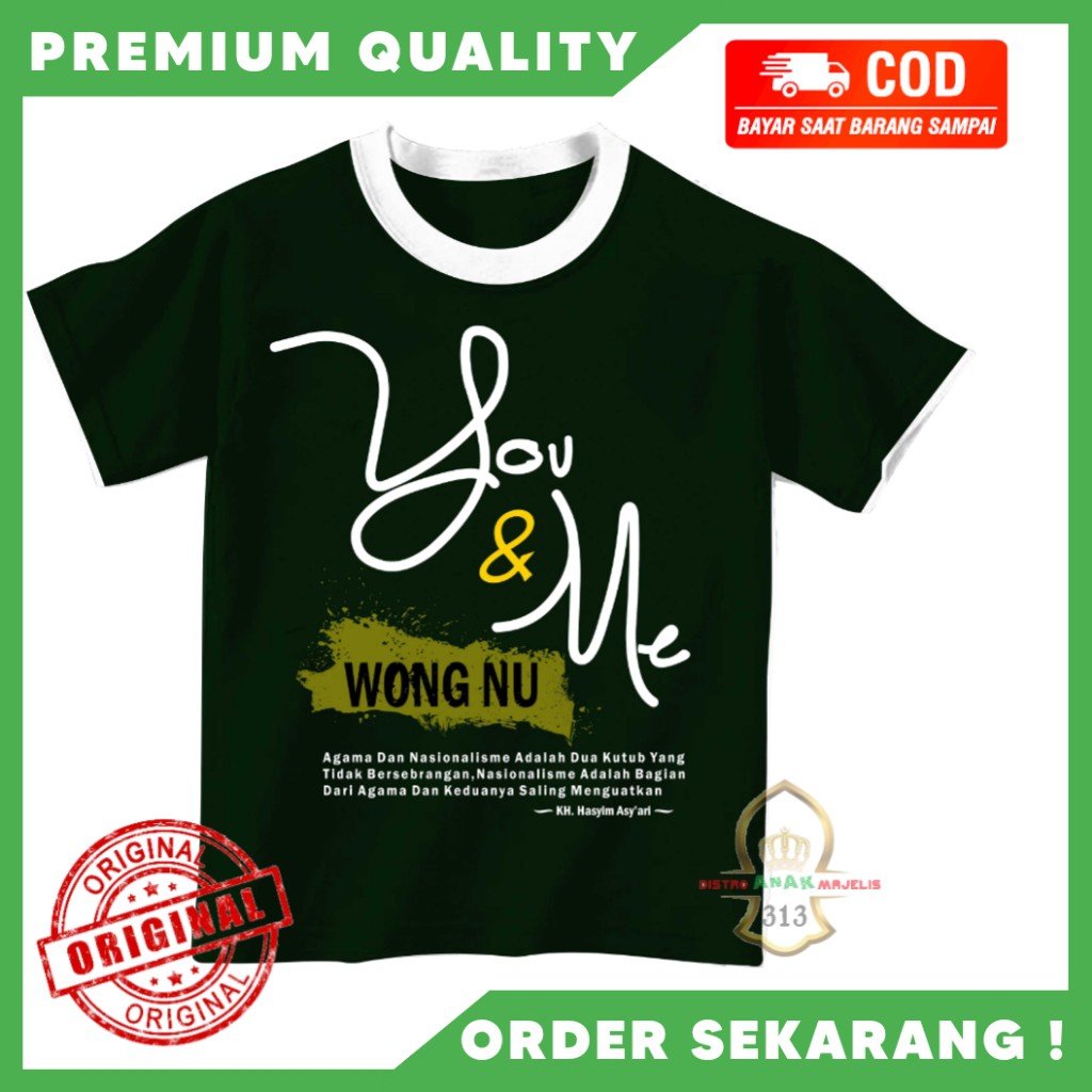 [Original] Kaos Nahdlatul Ulama Premium/Baju Nahdlatul Ulama/Kaos NKRI/Baju Nahdatul Ulama/Kaos NU