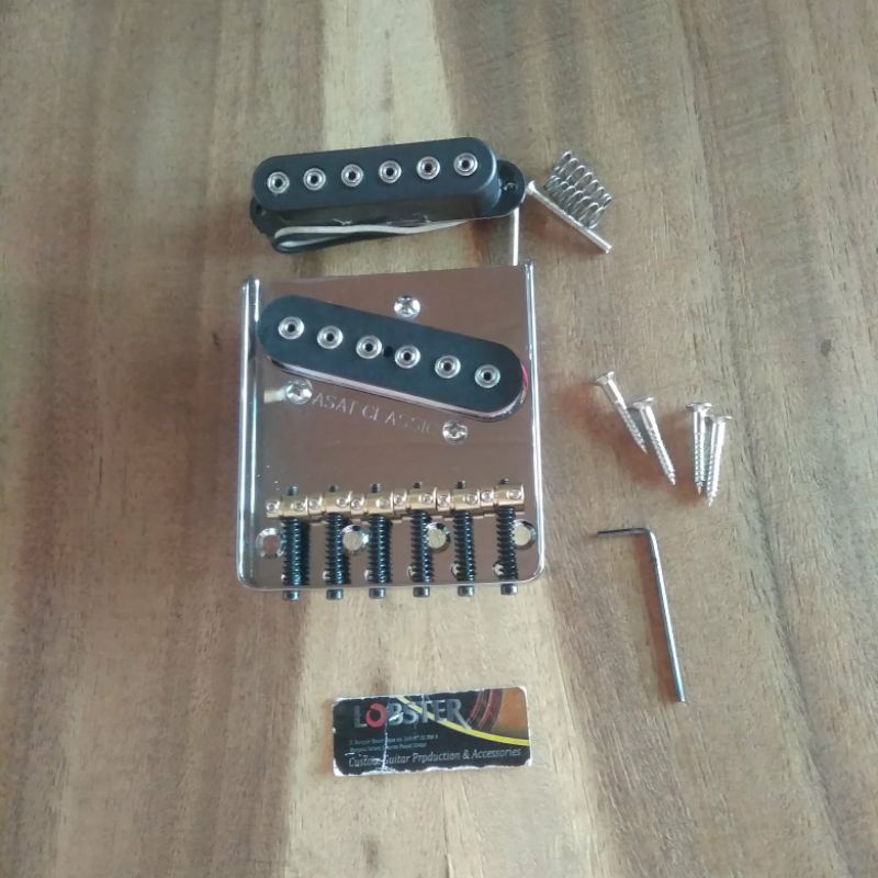 pickup Gitar G&L Bridge Asat Classic Brass Sadle For Squier fender Telecaster
