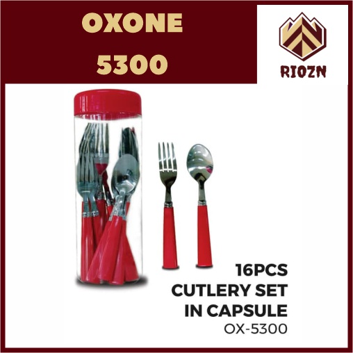 Oxone Cutlery Set in Capsule OX-5300 alat makan sendok garpu