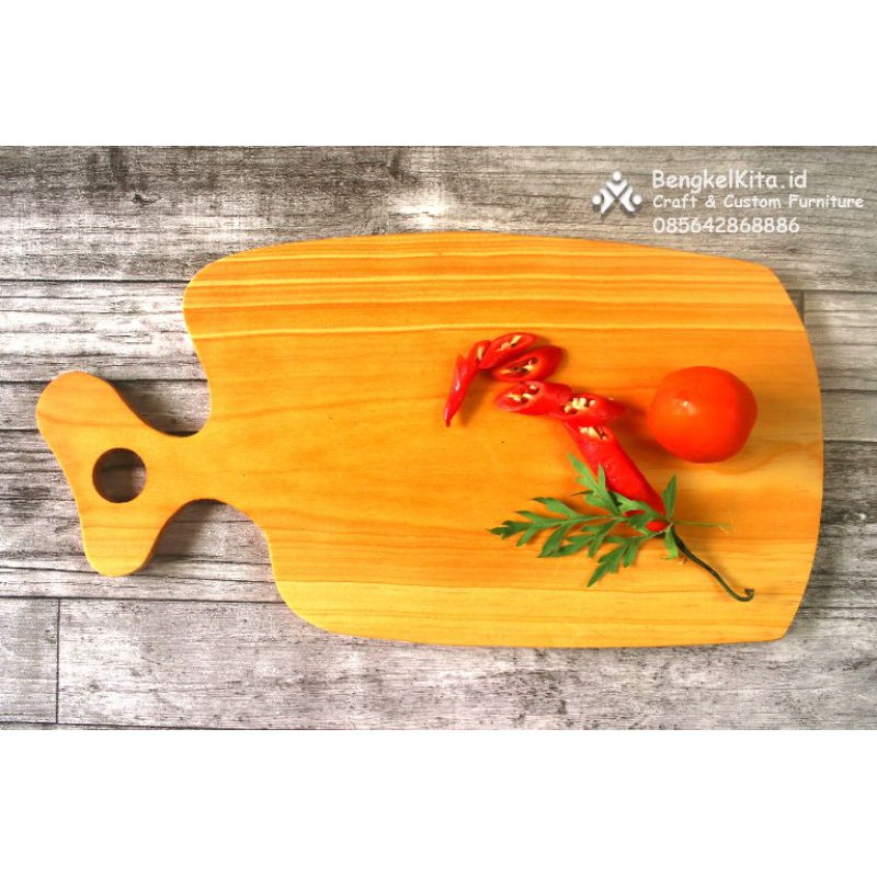 WOODEN CUTTING BOARD (WCB 03)/TALENAN KAYU/KAYU PINUS JATI BELANDA/KAYU OVEN/JATI BELANDA OVEN