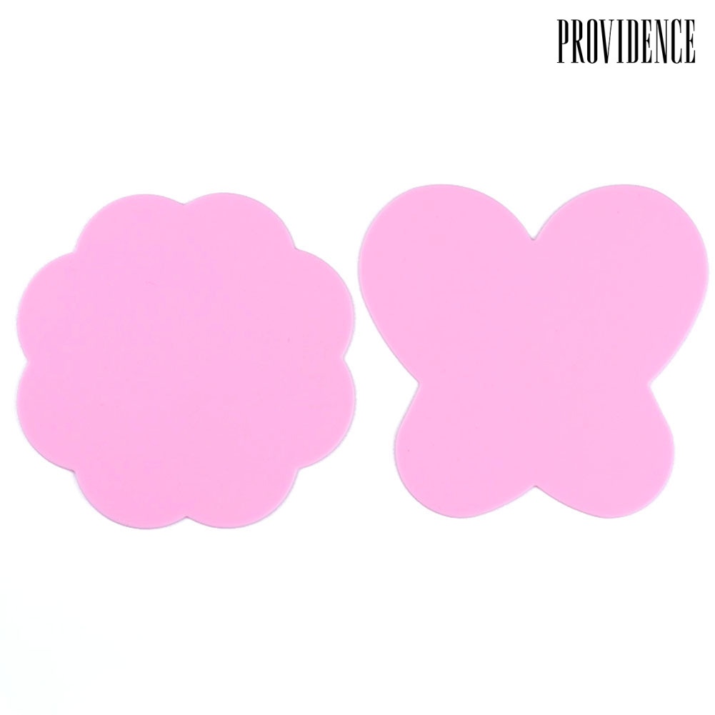 Providence 2Pcs Silicone Mixing Butterfly Round Painting Palette Nail Art Pad Coloring Tool