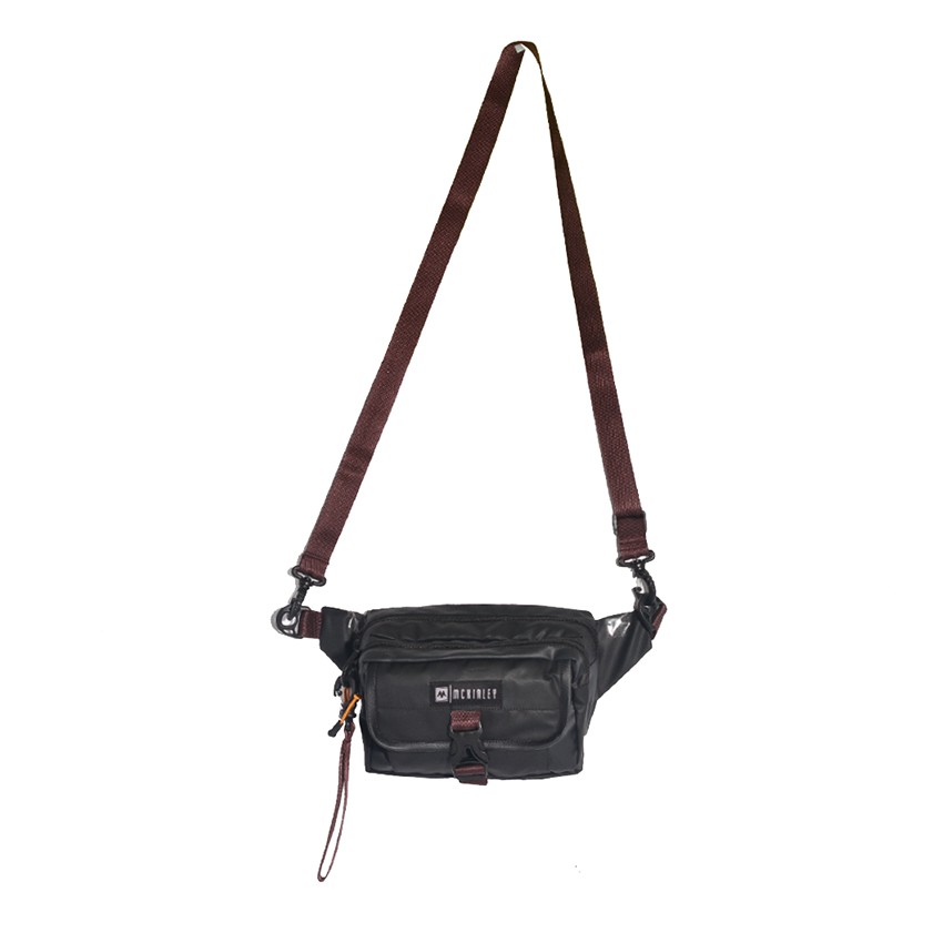 Moria Black | Tas Slempang Hitam Pria Bahu Multifungsi Sling Pouch Mini Waistbag | FORIND x McKinley