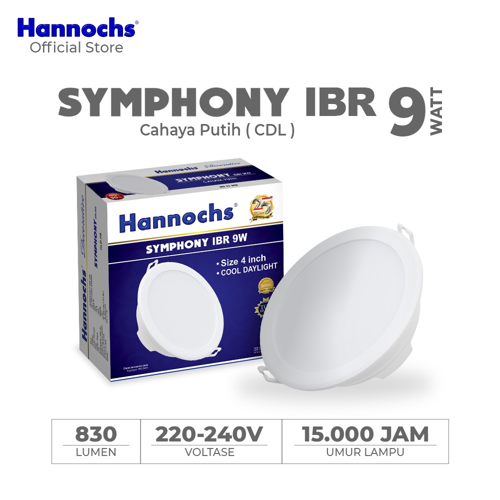 Hannochs Downlight LED Symphony 9 watt IBR CDL - Putih