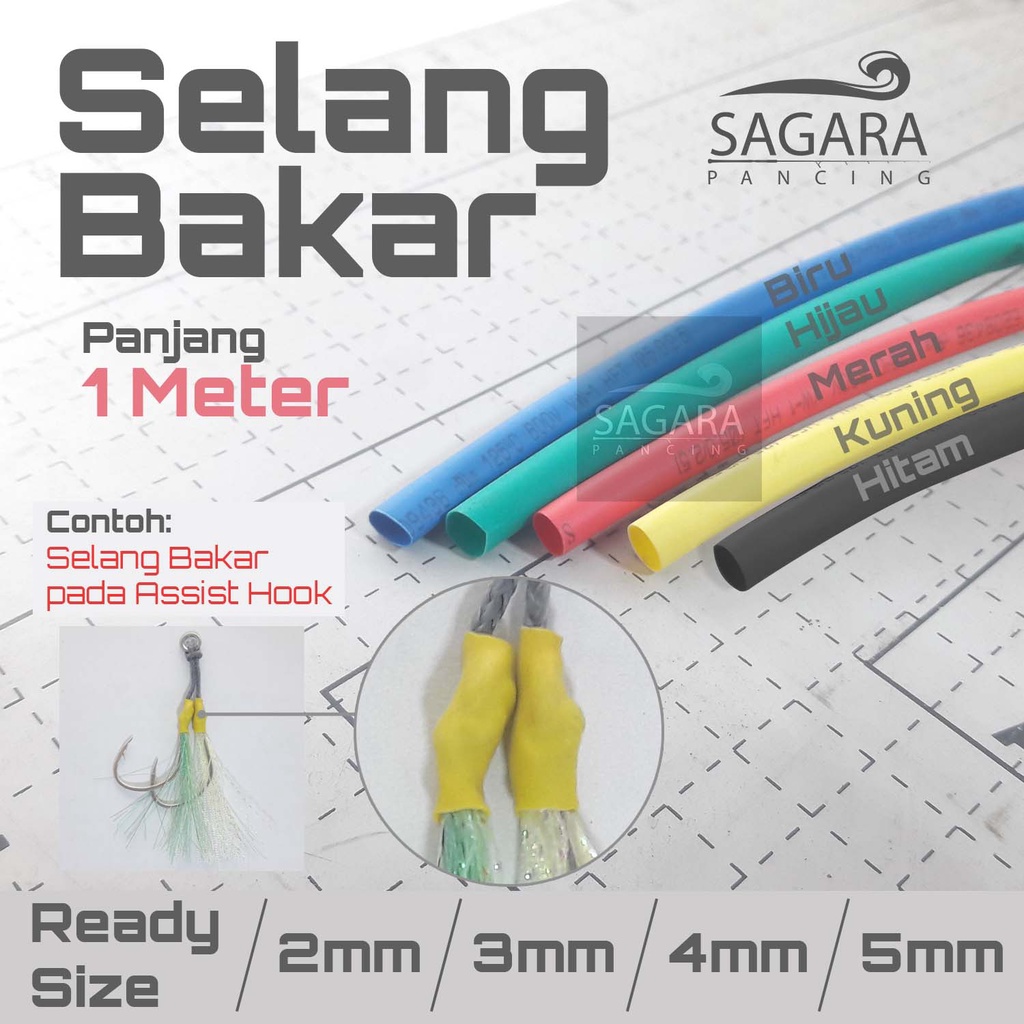 Selang Bakar 2mm | 3mm | 4mm | 5mm Selongsong Bakar Heat Shrink Assist Hook