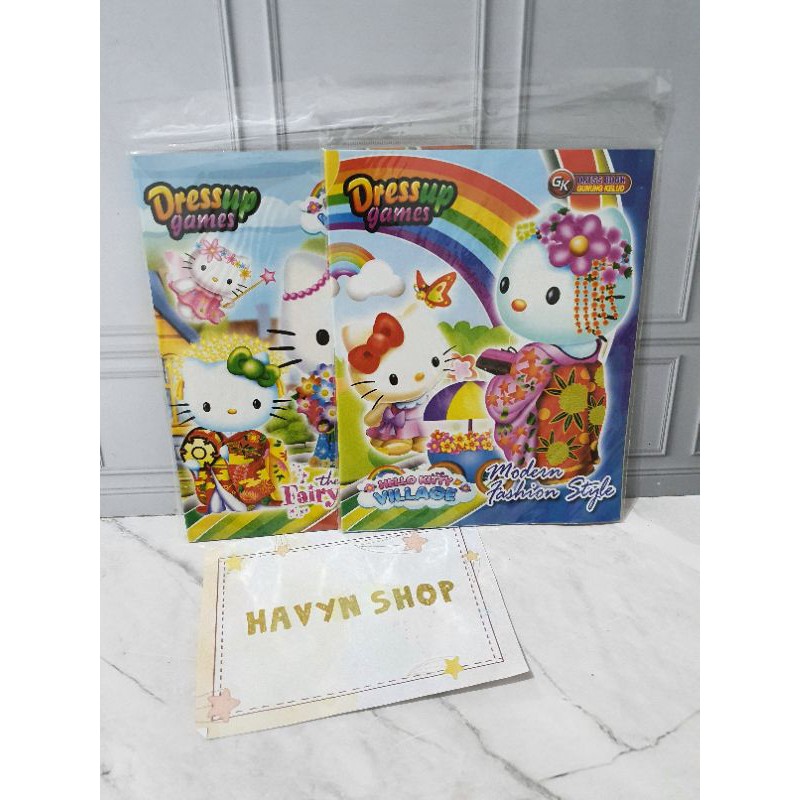 bongkar pasang kertas/mainan baju bajuan/Dress up-HELLO KITTY