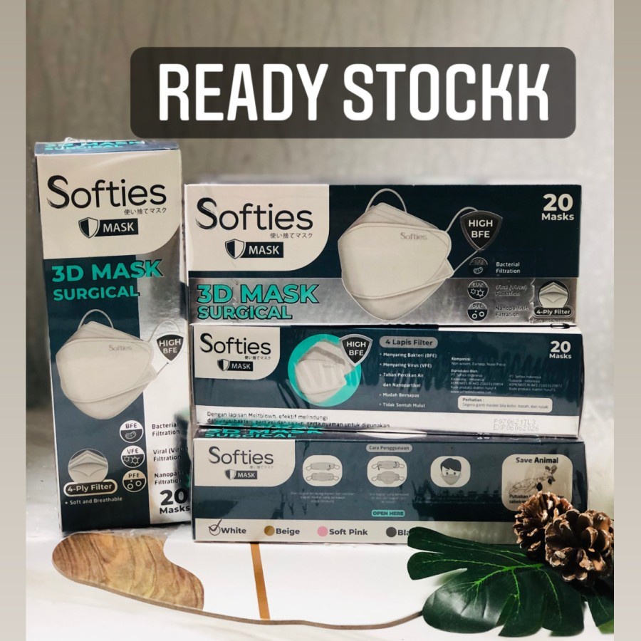 KF94 mask softies kf 94 SOFTIES 3D Mask 4Ply FILTER isi 20 pcs