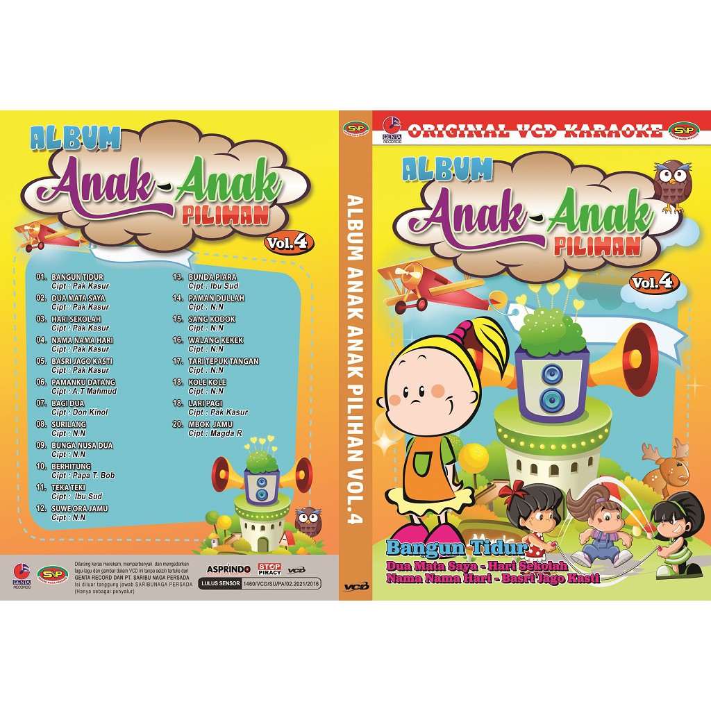 Vcd Original lagu anak anak - Album anak anak pilihan vol 4