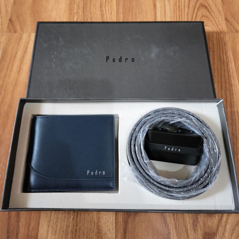 10.10 SALE | PDRO MEN TWO TONE BIFOLD WALLET + BELT GIFTSET