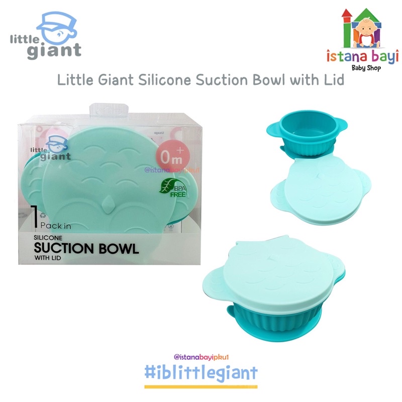 Little Giant LG 1201 Silicone Suction Bowl With Lid - Alat Mpasi Bayi