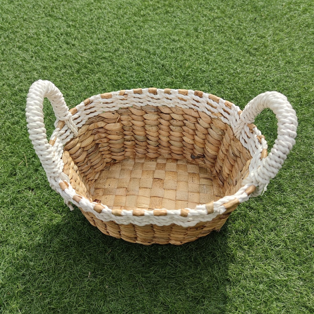 Keranjang Hampers Parsel Tray Oval Enceng Gondok - 29x20x22cm