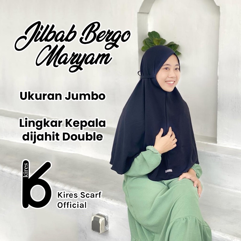Jilbab Instan / Kerudung Khimar Bergo Maryam Size L