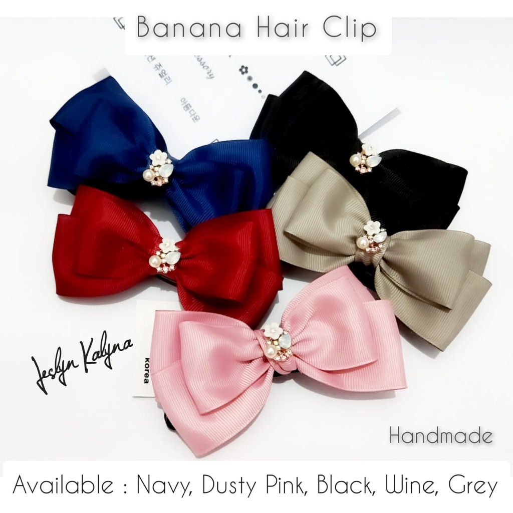 Jual Classic korean banana hair clip / Jepit rambut bentuk pisang gaya