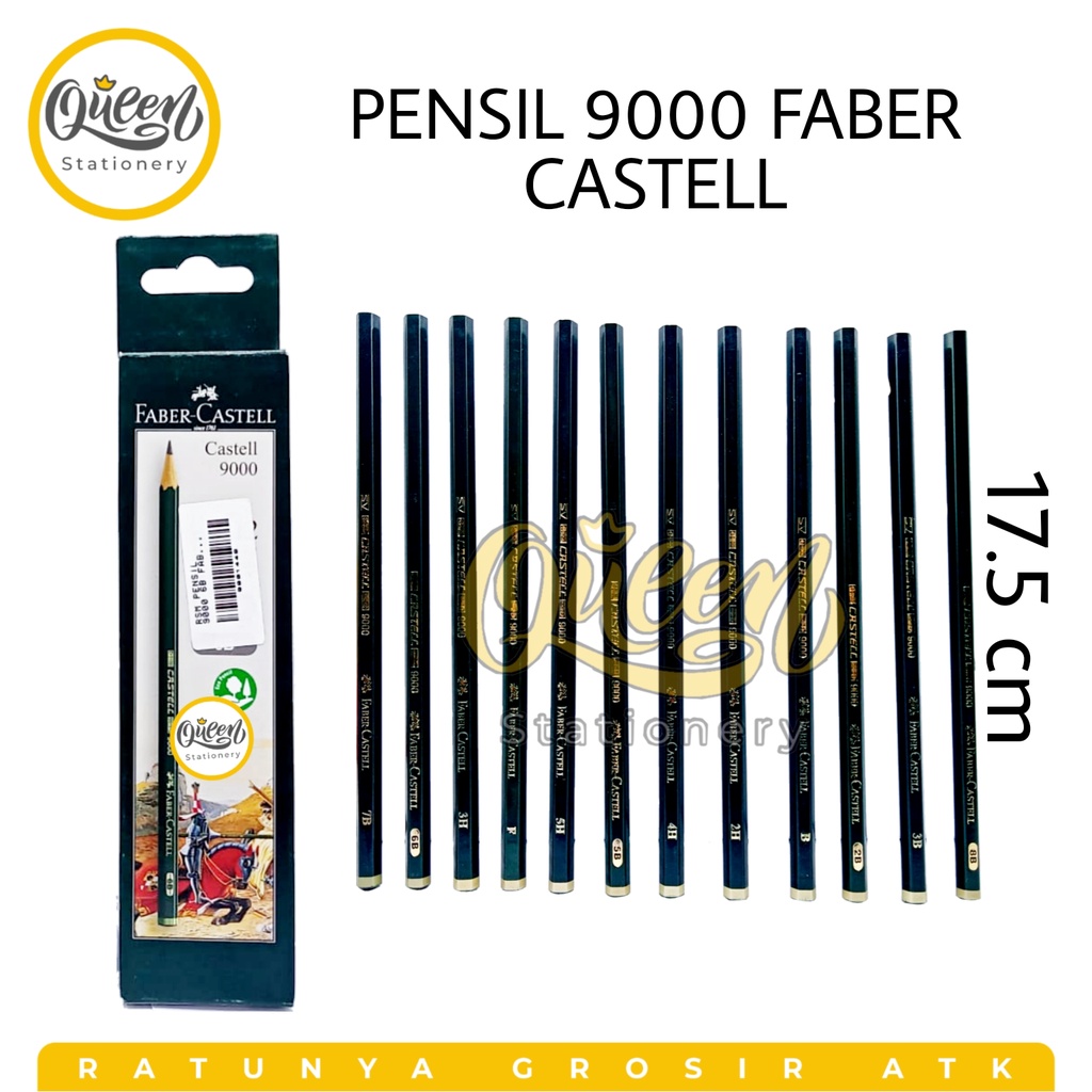 

1 PCS PENSIL 9000 FABER CASTELL / PENSIL UJIAN / PENSIL KOMPUTER / PENSIL KAYU