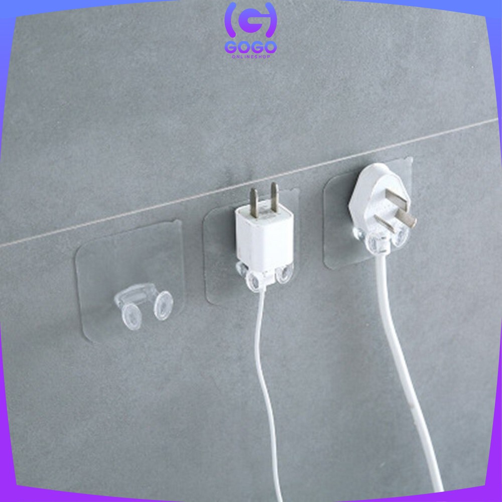 GOGO-C124 Gantungan Tempel Hook Magic Sticky Plug Hook Gantungan Dinding Kamar Mandi Gantungan Baju